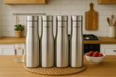 Montavo by FnS Purify Stainless Steel Water Bottle Set of 4 (Capacity 750 ml)